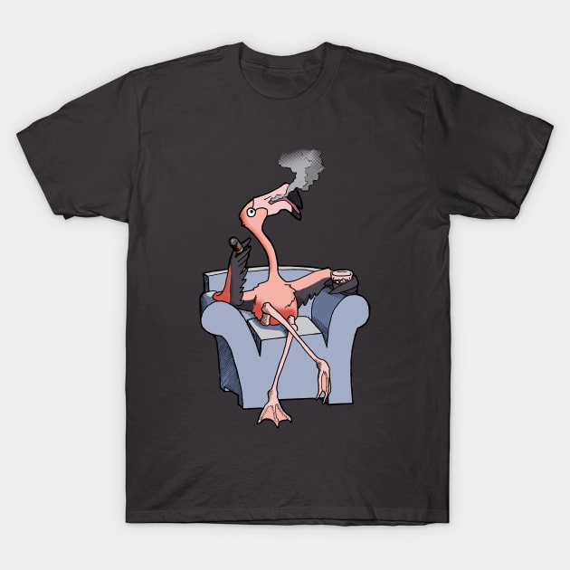 Boston Legal Flamingo Alan T-Shirt by DMBarnham